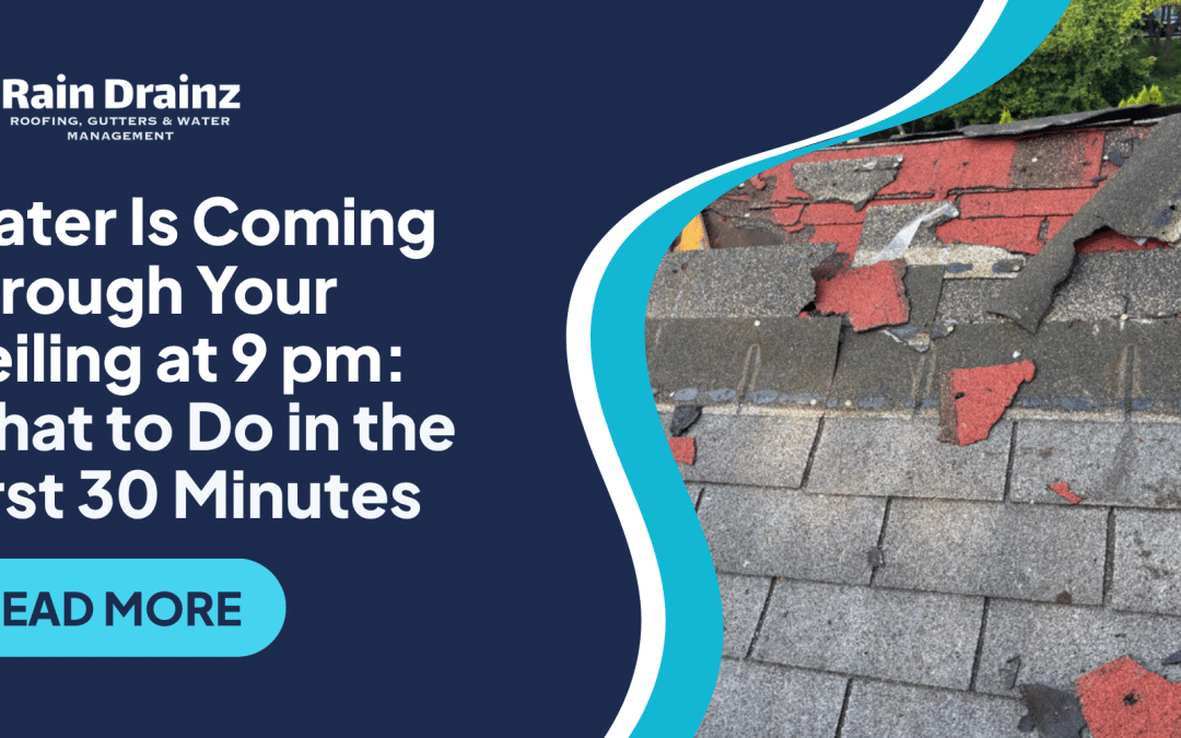 Water Is Coming Through Your Ceiling at 9 pm: What to Do in the First 30 Minutes