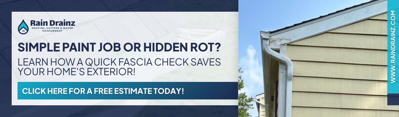 Banner offering free roofline estimates to find your true soffit replacement cost in Wilmington